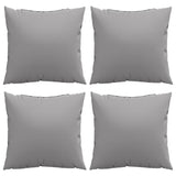 Coussins de canapé lot de 4 gris 40x40 cm tissu