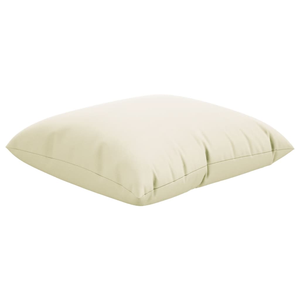 Coussins de canapé lot de 4 crème 40x40 cm tissu