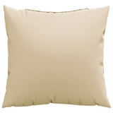 Coussins de canapé lot de 4 beige 40x40 cm tissu