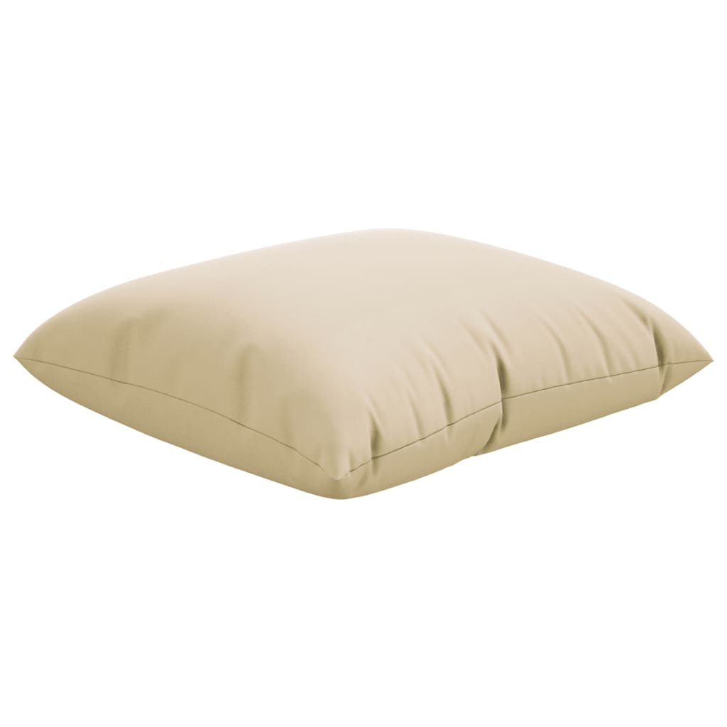 Coussins de canapé lot de 4 beige 40x40 cm tissu