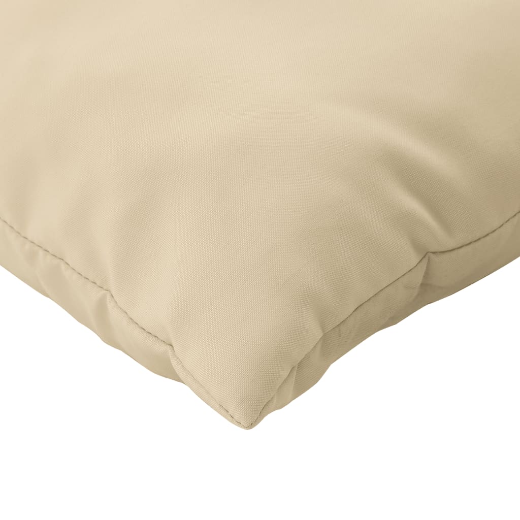 Coussins de canapé lot de 4 beige 40x40 cm tissu