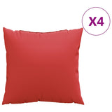 Coussins de canapé lot de 4 rouge 40x40 cm tissu