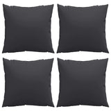 Coussins de canapé lot de 4 noir 40x40 cm tissu