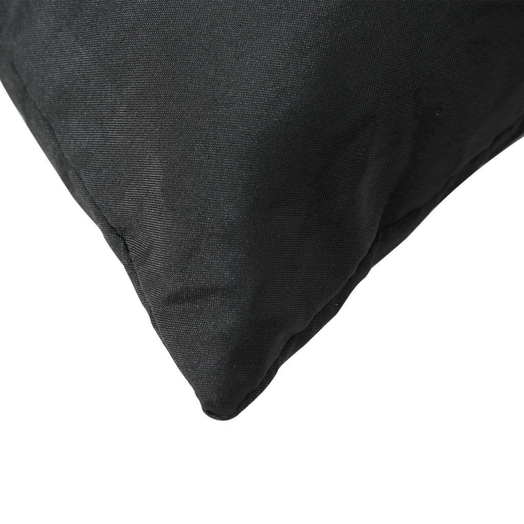 Coussins de canapé lot de 4 noir 40x40 cm tissu