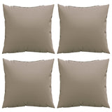 Coussins de canapé lot de 4 taupe 40x40 cm tissu