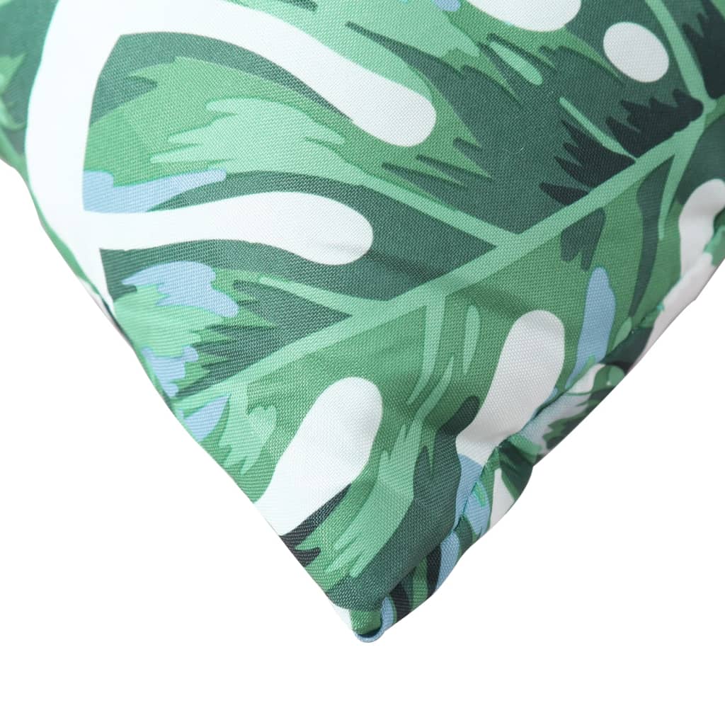 Coussins de canapé lot de 4 motif de feuilles 40x40 cm tissu