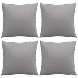 Coussins de canapé lot de 4 gris 50x50 cm tissu