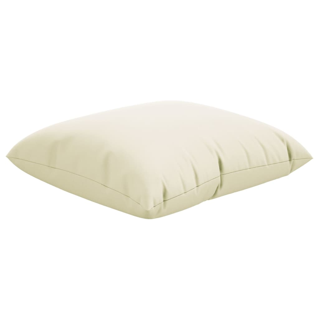 Coussins de canapé lot de 4 crème 50x50 cm tissu