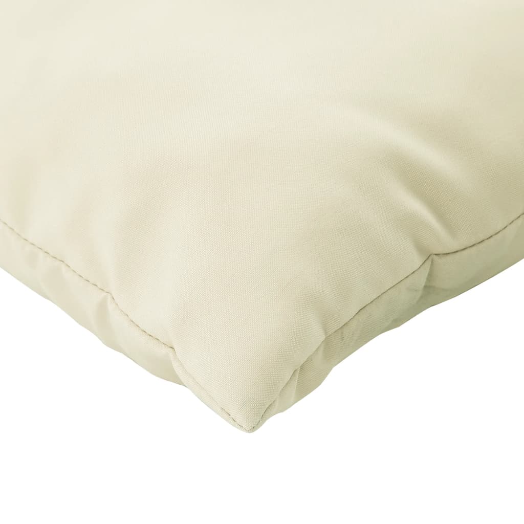 Coussins de canapé lot de 4 crème 50x50 cm tissu