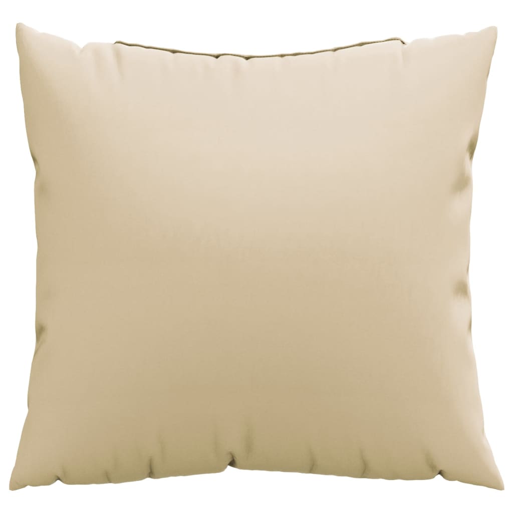 Coussins de canapé lot de 4 beige 50x50 cm tissu