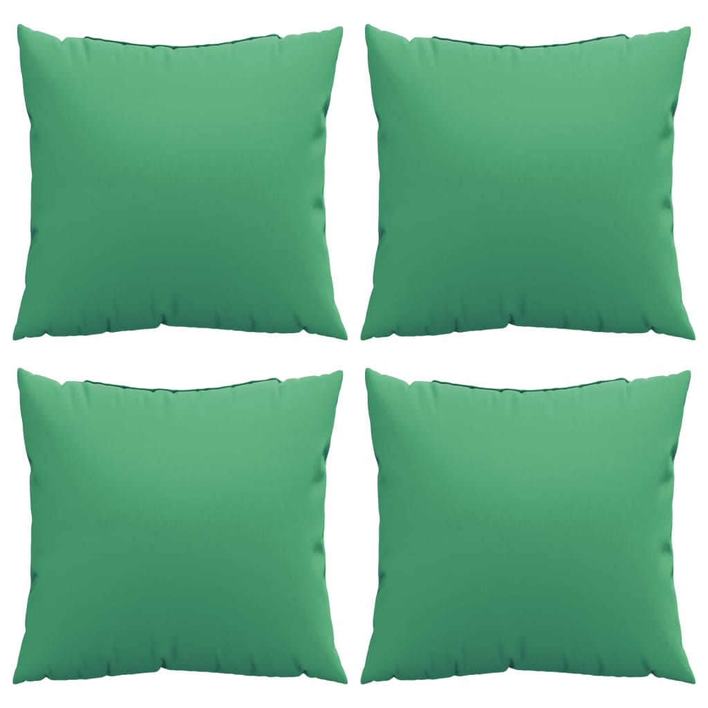 Coussins de canapé lot de 4 vert 50x50 cm tissu