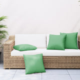 Coussins de canapé lot de 4 vert 50x50 cm tissu