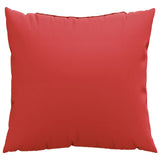 Coussins de canapé lot de 4 rouge 50x50 cm tissu