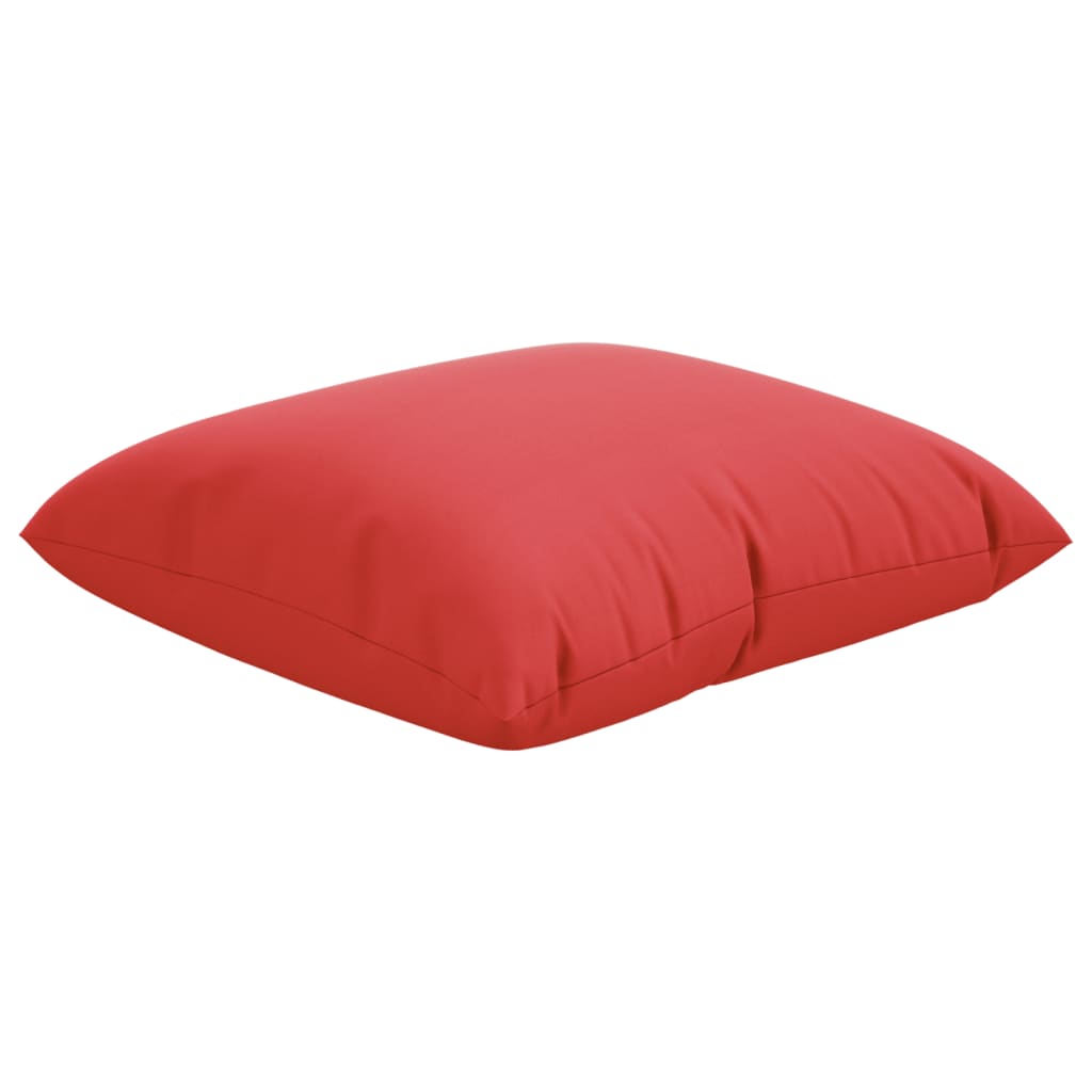 Coussins de canapé lot de 4 rouge 50x50 cm tissu