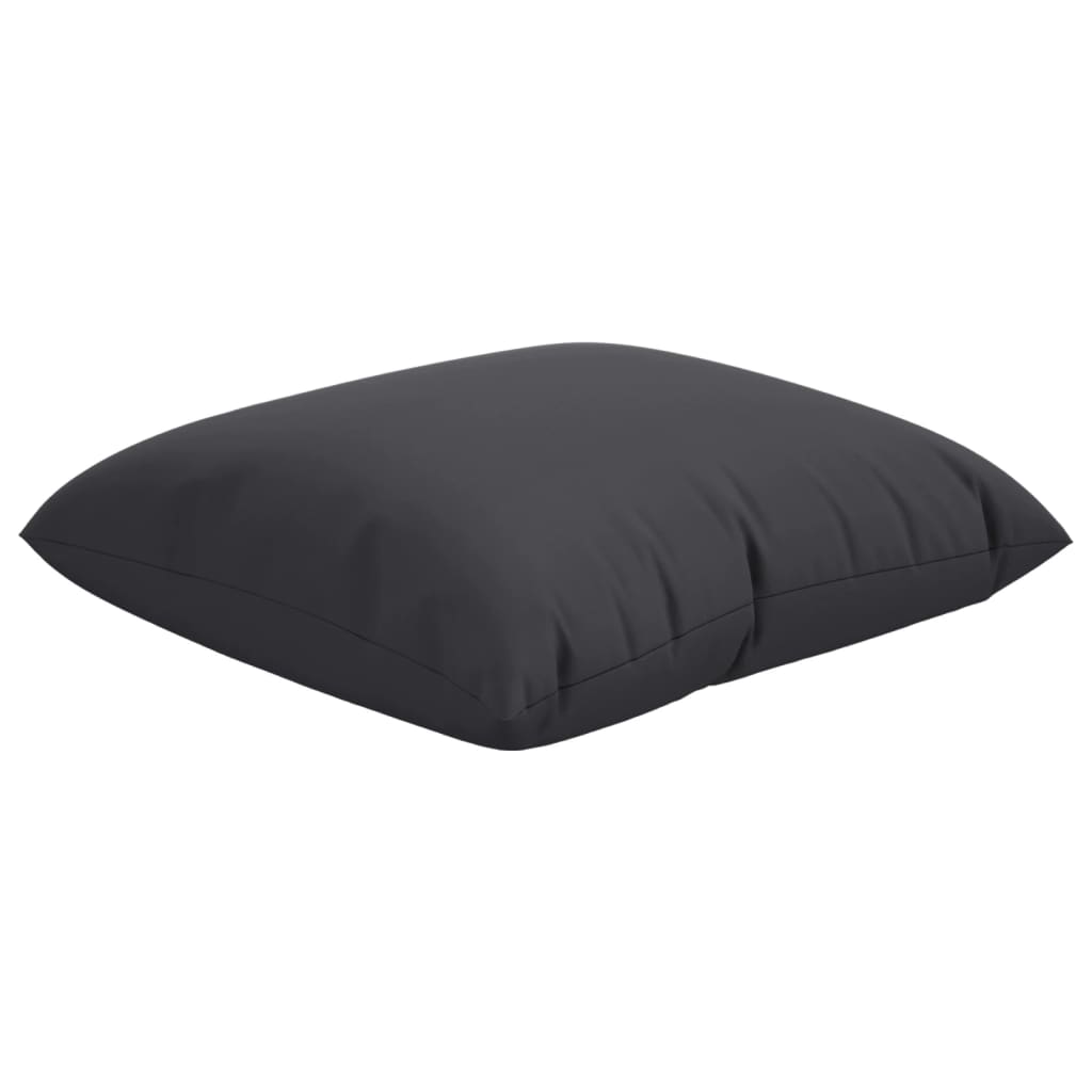 Coussins de canapé lot de 4 noir 50x50 cm tissu