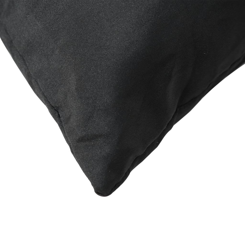 Coussins de canapé lot de 4 noir 50x50 cm tissu