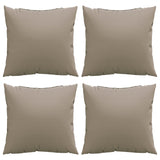 Coussins de canapé lot de 4 taupe 50x50 cm tissu