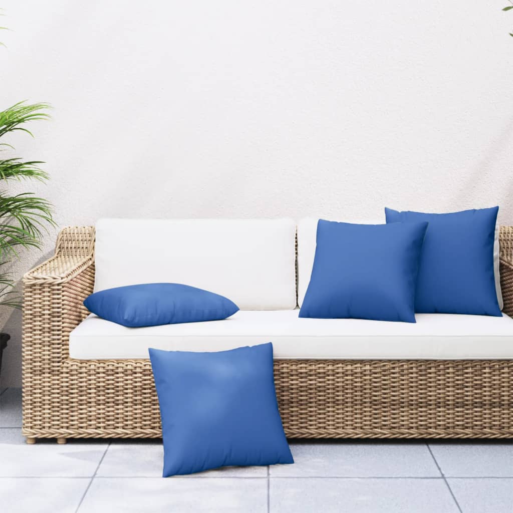 Coussins de canapé 4 pcs bleu royal 50x50 cm tissu