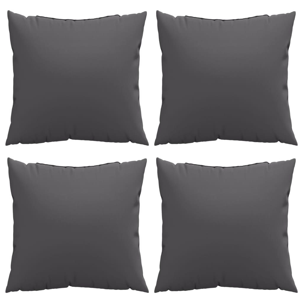 Coussins de canapé lot de 4 anthracite 60x60 cm tissu