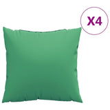 Coussins de canapé lot de 4 vert 60x60 cm tissu