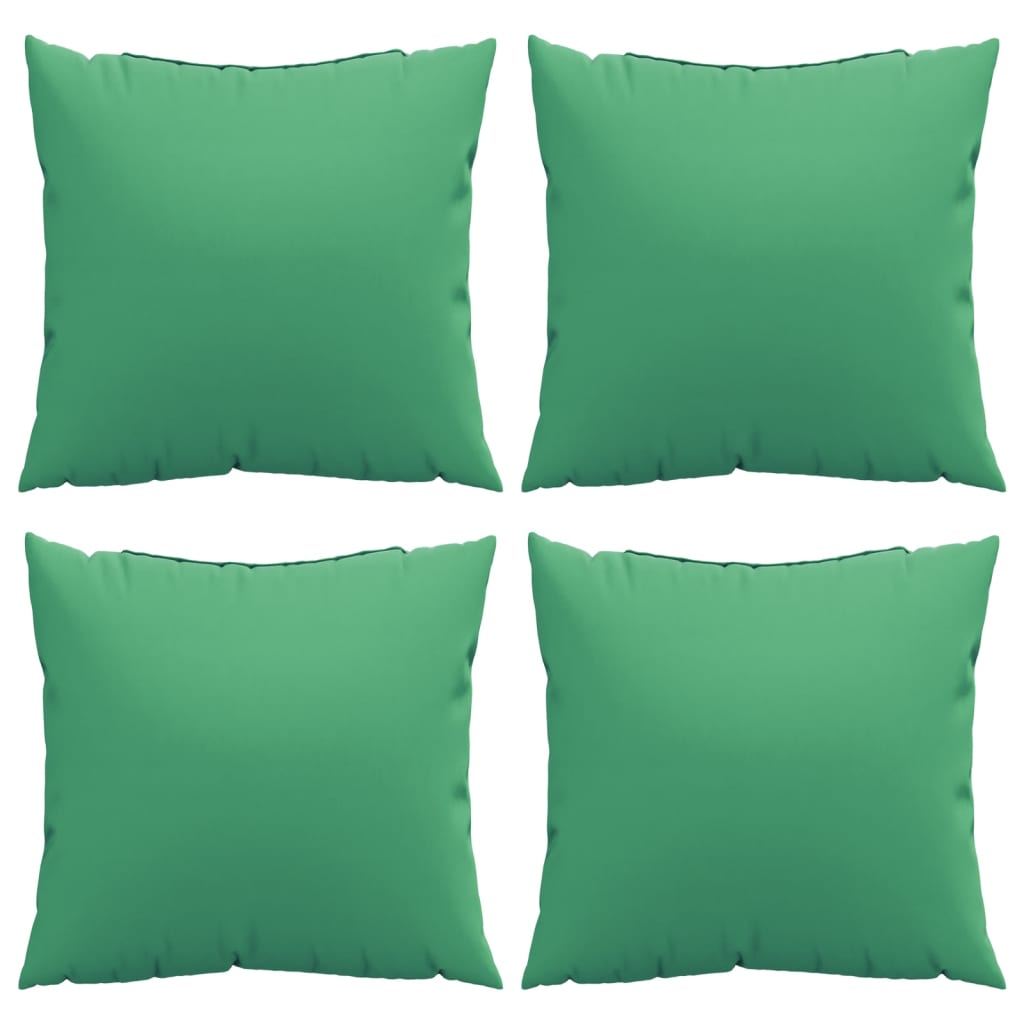 Coussins de canapé lot de 4 vert 60x60 cm tissu