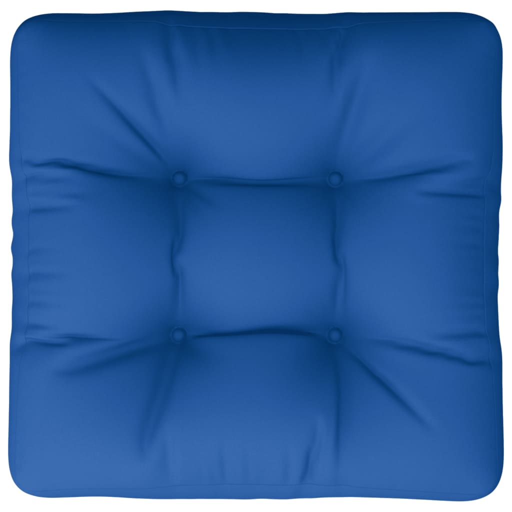 Coussin de palette bleu royal 50x50x12 cm tissu