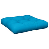 Coussin de palette bleu 60x60x12 cm tissu