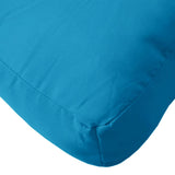 Coussin de palette bleu 60x60x12 cm tissu