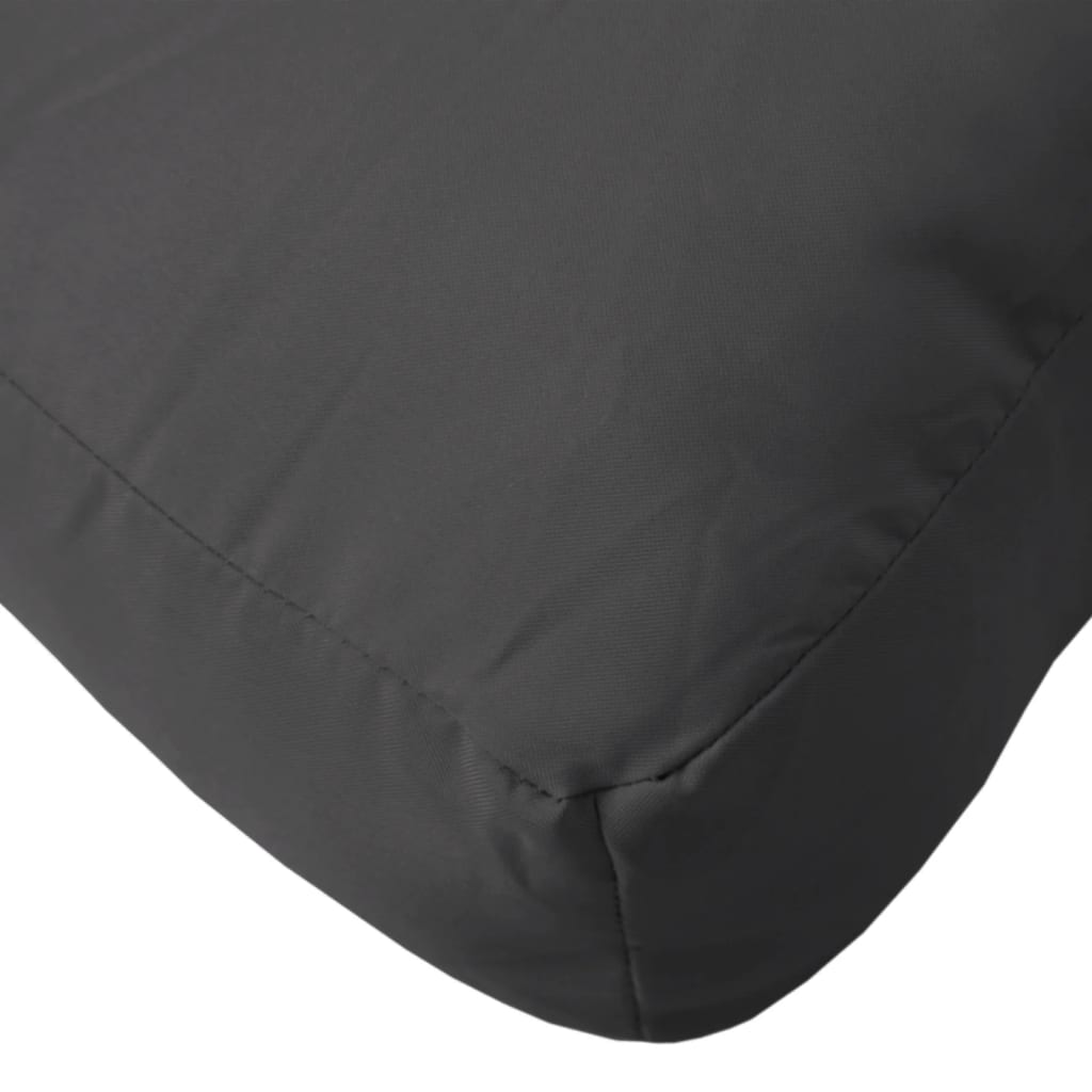 Coussin de palette noir 60x60x12 cm tissu