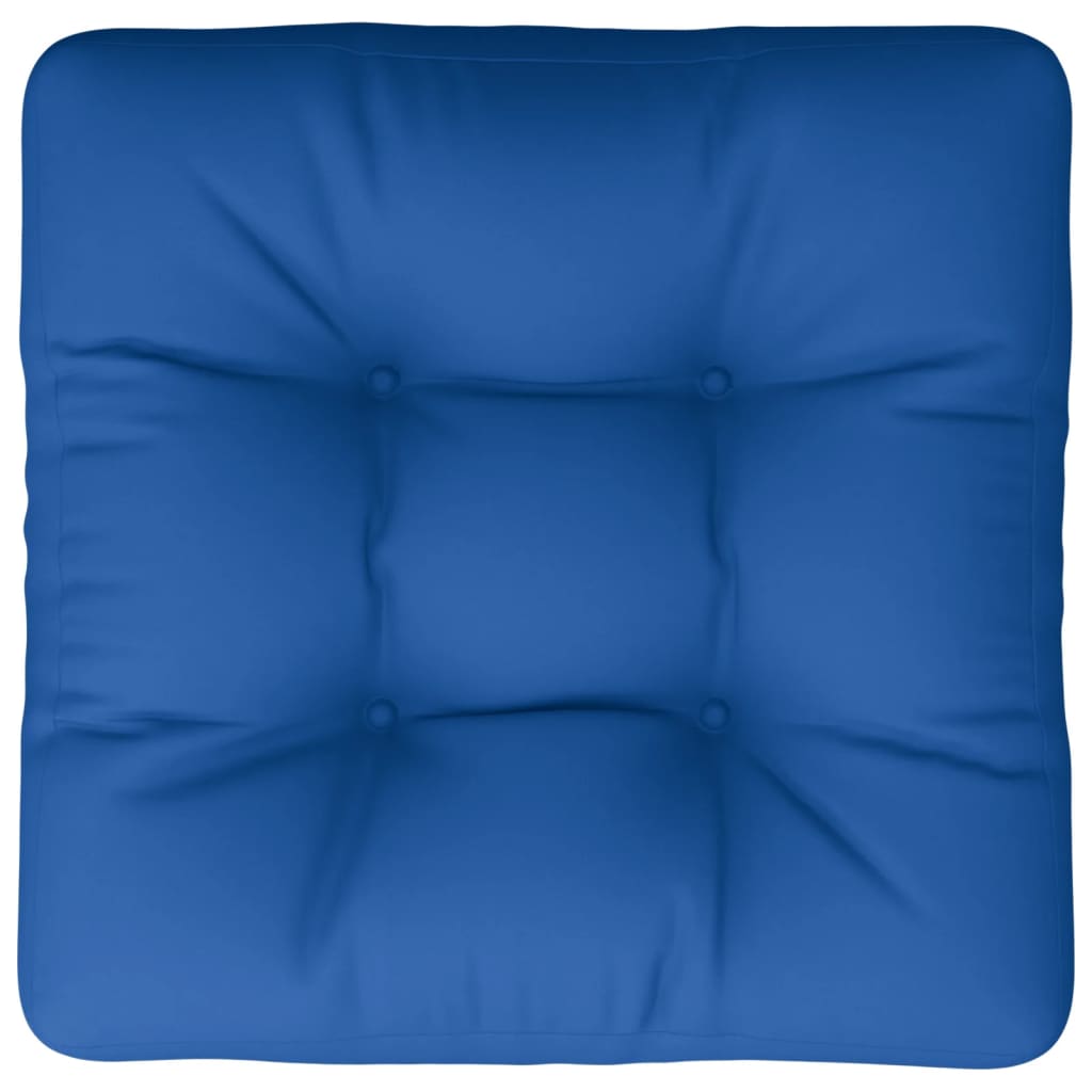 Coussin de palette bleu royal 60x60x12 cm tissu