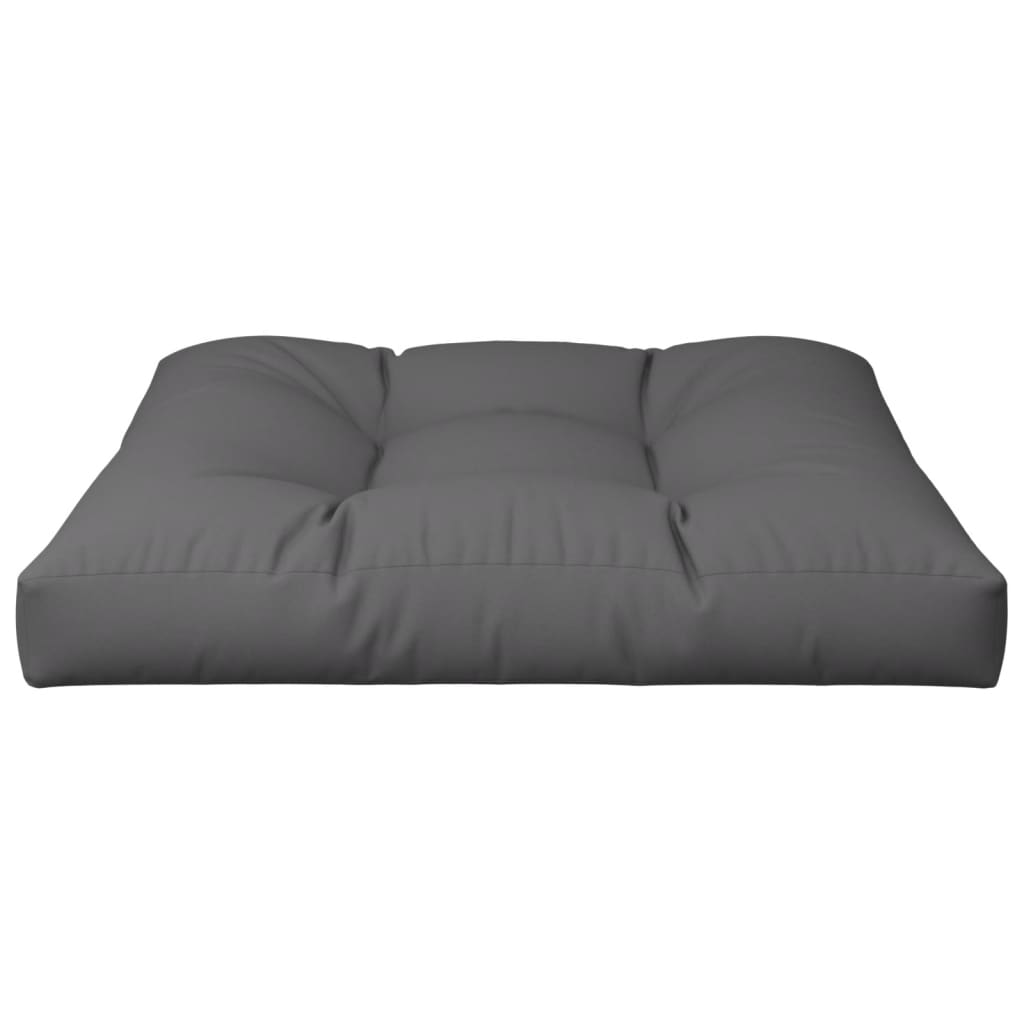 Coussin de palette anthracite 70x70x12 cm tissu