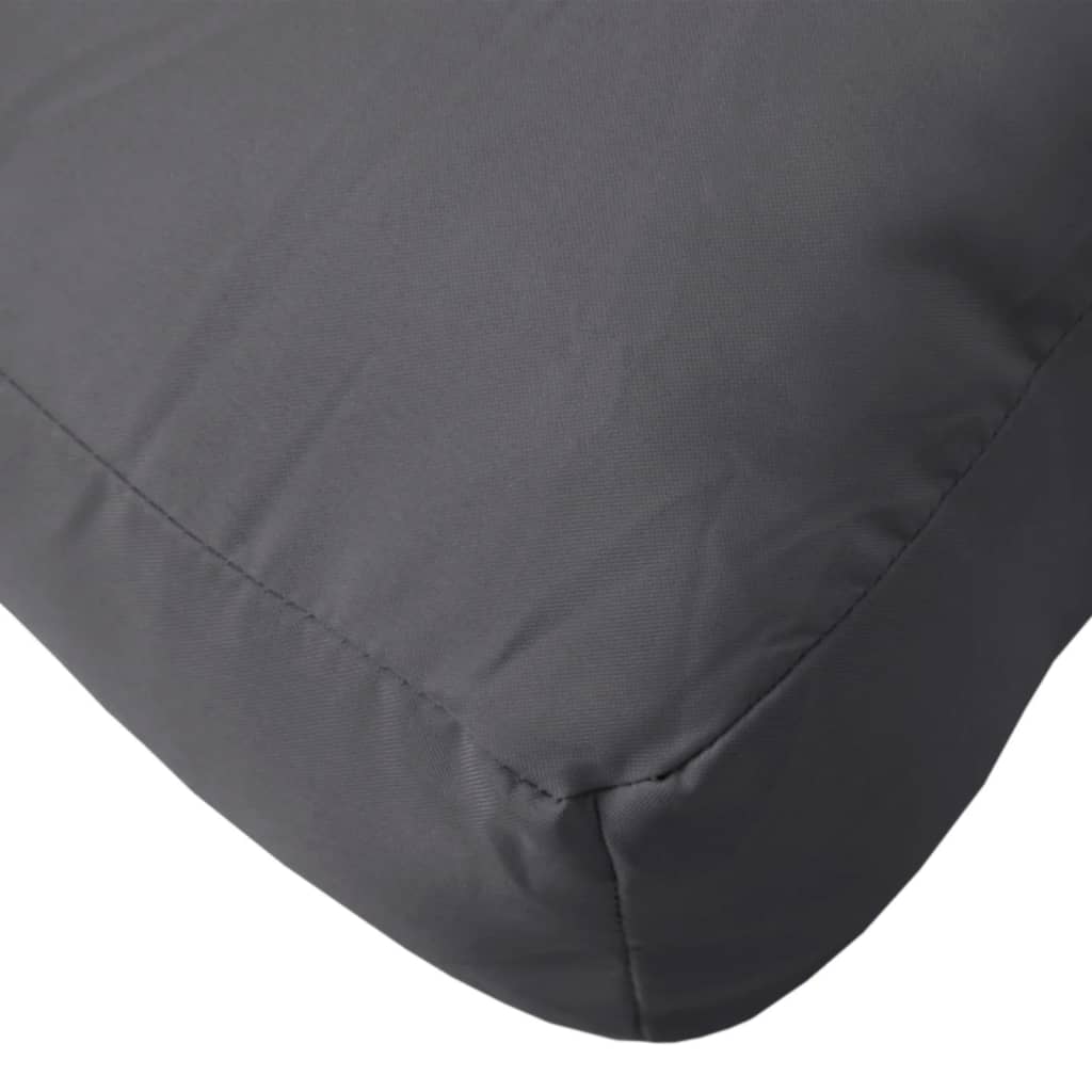 Coussin de palette anthracite 70x70x12 cm tissu