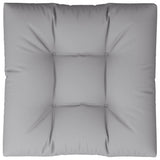 Coussin de palette gris 70x70x12 cm tissu