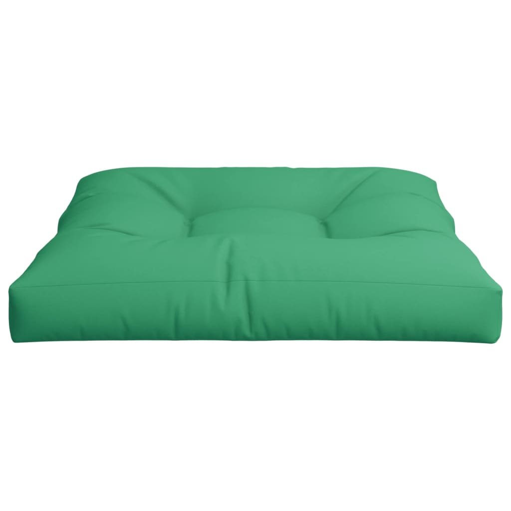 Coussin de palette vert 70x70x12 cm tissu