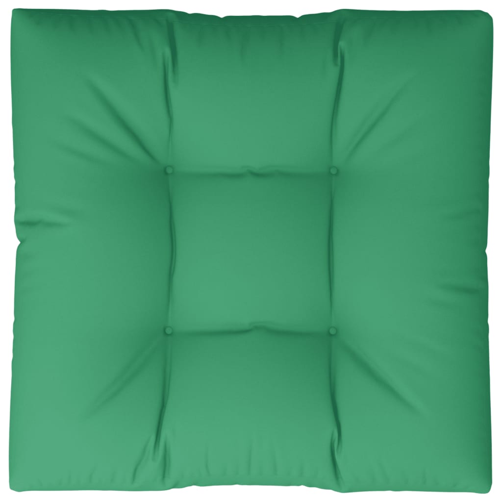 Coussin de palette vert 70x70x12 cm tissu