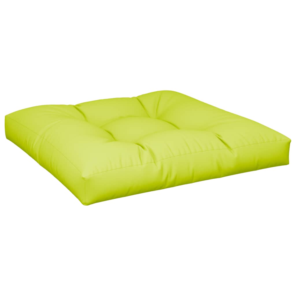 Coussin de palette vert brillant 70x70x12 cm tissu