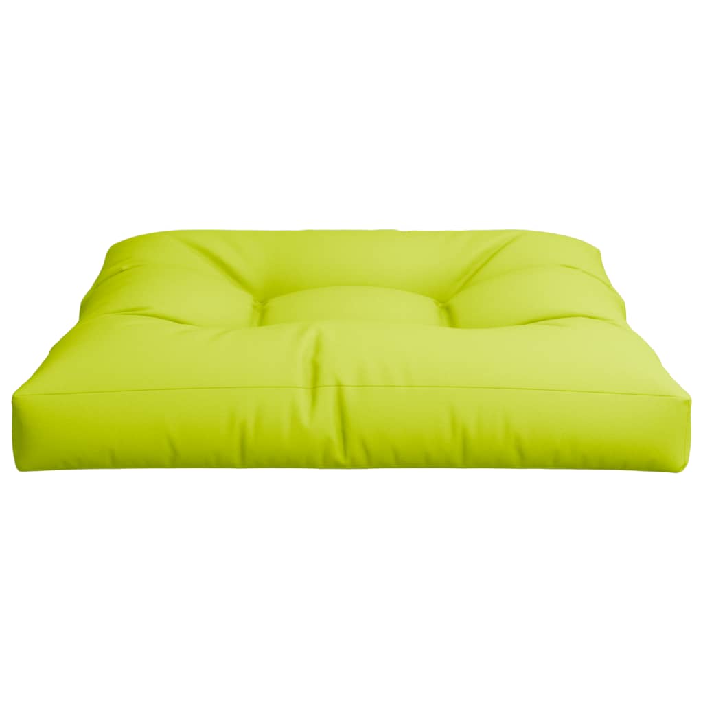 Coussin de palette vert brillant 70x70x12 cm tissu