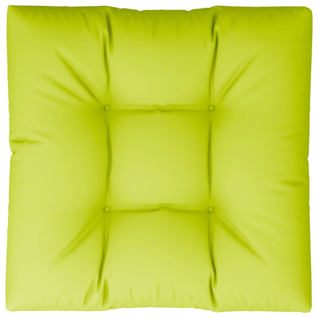 Coussin de palette vert brillant 70x70x12 cm tissu