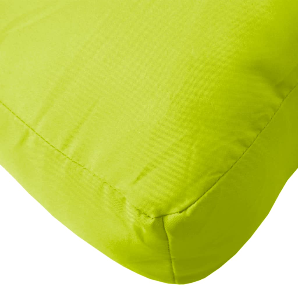 Coussin de palette vert brillant 70x70x12 cm tissu