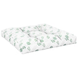 Coussin de palette motif de feuilles 70x70x12 cm tissu