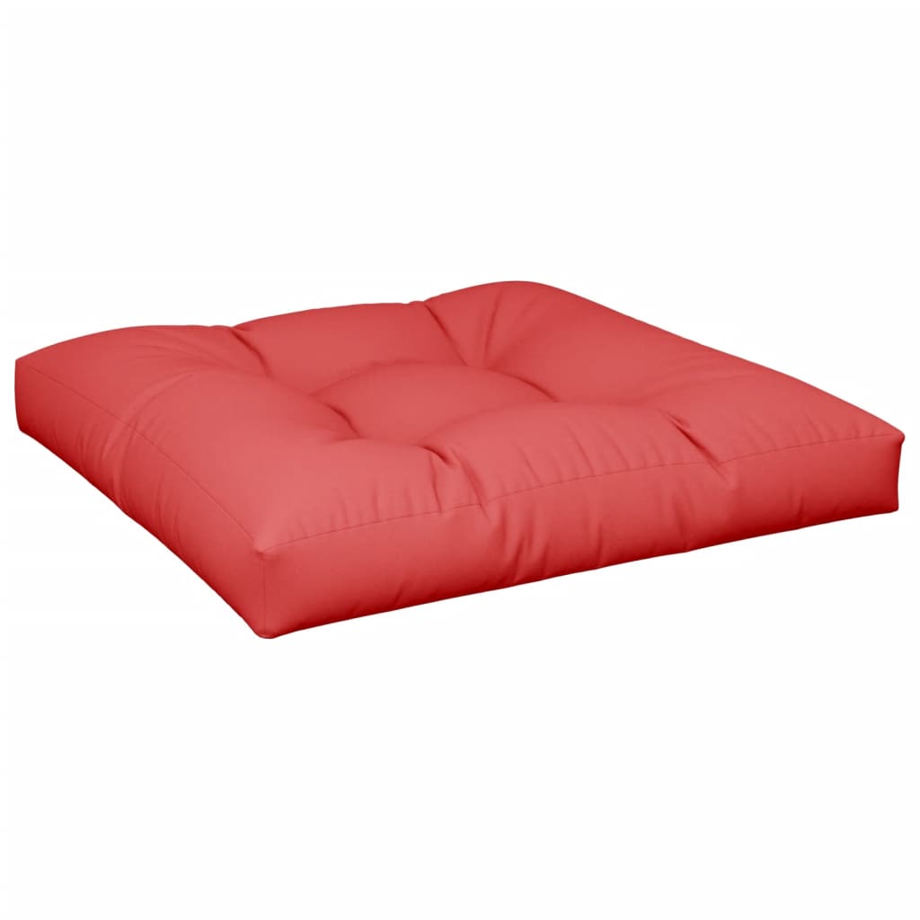 Coussin de palette rouge 80x80x12 cm tissu