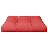 Coussin de palette rouge 80x80x12 cm tissu