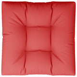 Coussin de palette rouge 80x80x12 cm tissu