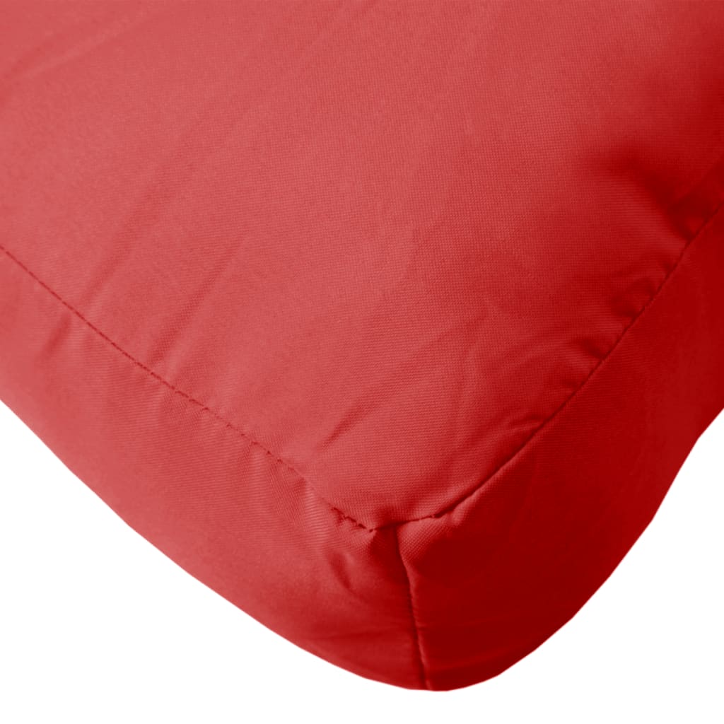 Coussin de palette rouge 80x80x12 cm tissu