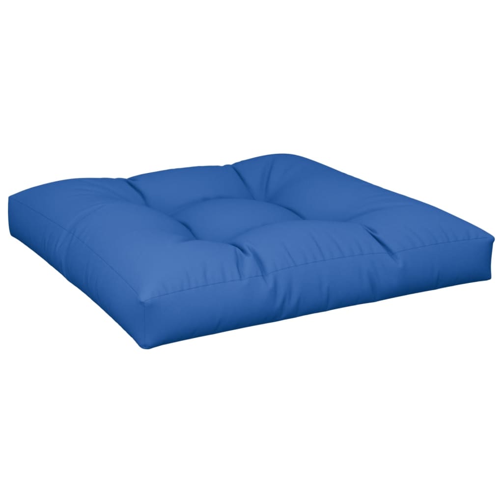 Coussin de palette bleu royal 80x80x12 cm tissu