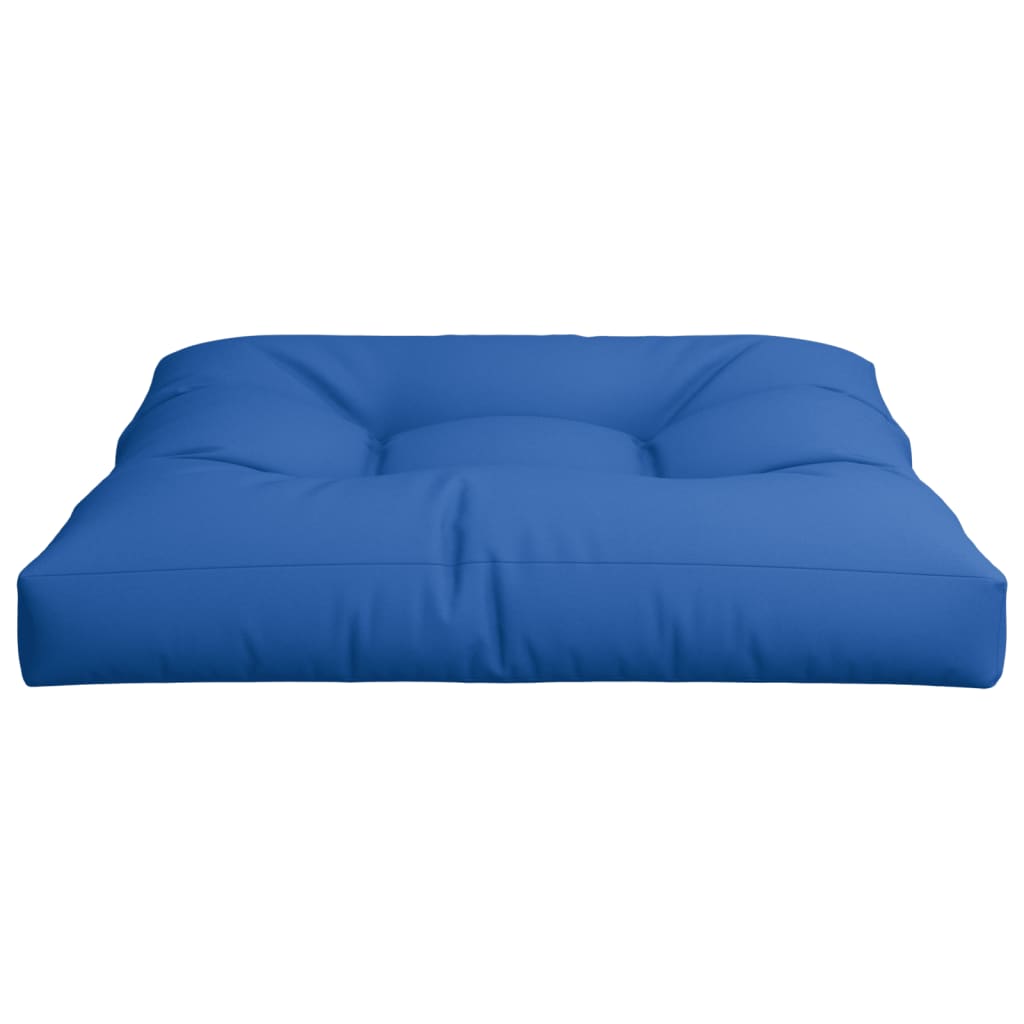 Coussin de palette bleu royal 80x80x12 cm tissu