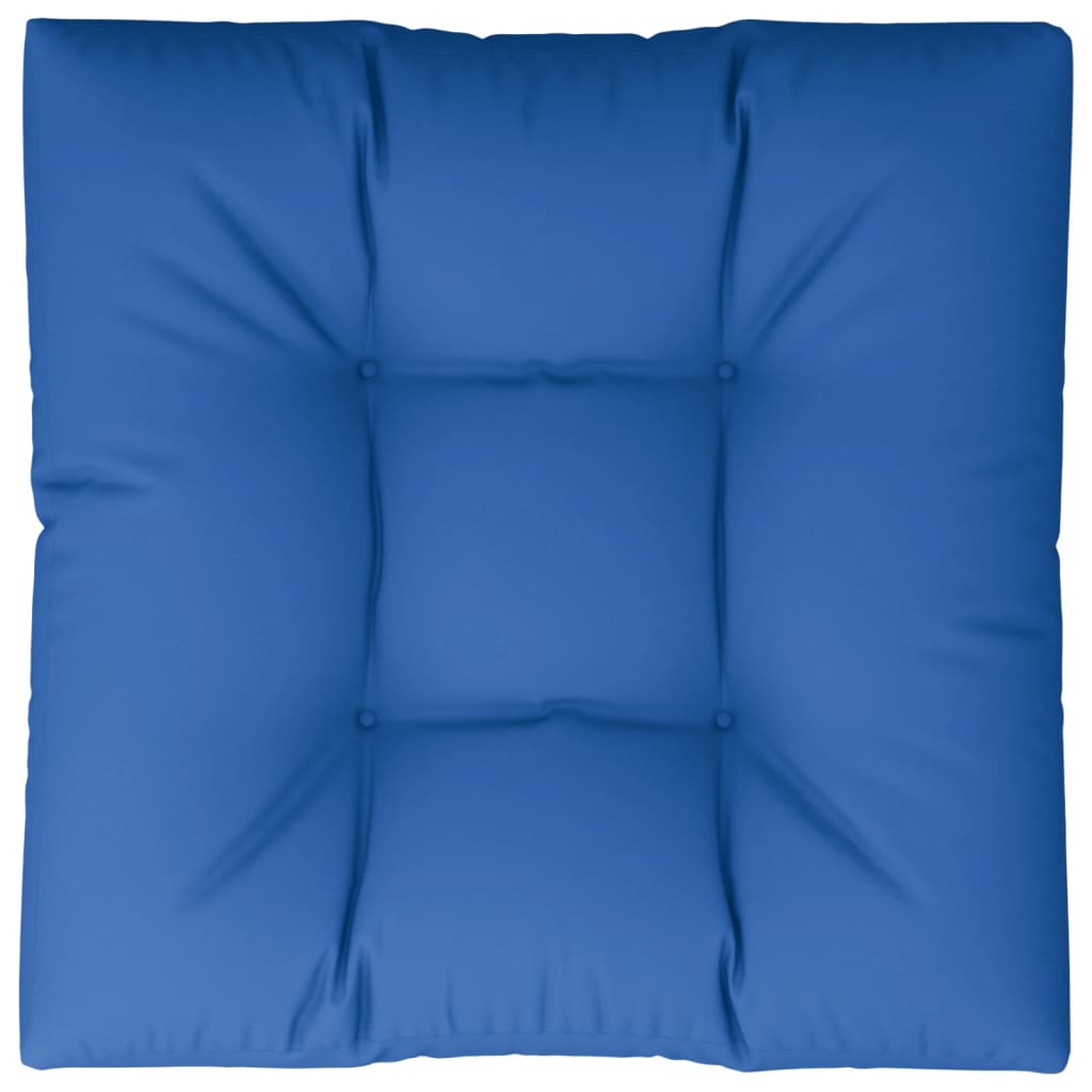 Coussin de palette bleu royal 80x80x12 cm tissu