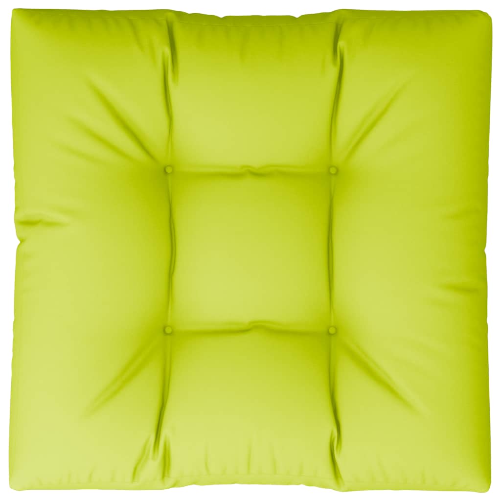 Coussin de palette vert brillant 80x80x12 cm tissu