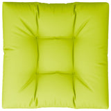 Coussin de palette vert brillant 80x80x12 cm tissu