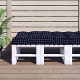 Black checkered pattern pallet cushion 120x80x12 cm fabric